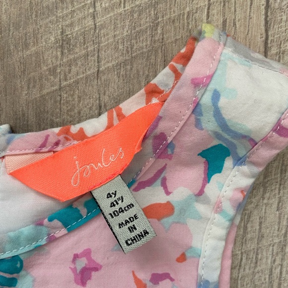 Joules Watercolor Mermaid and Seashell Dres Sz 4 - Picture 4 of 12